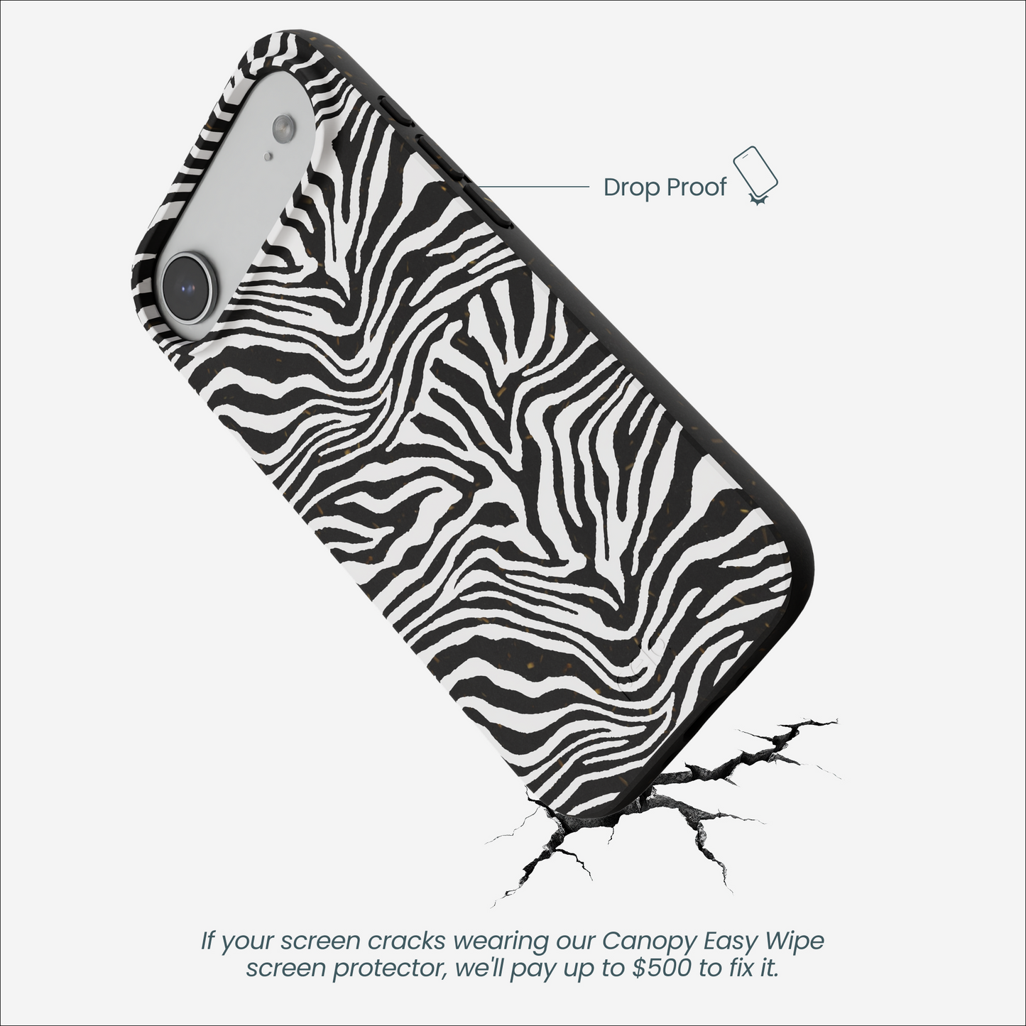 Black Zebra Lines iPhone Air Case
