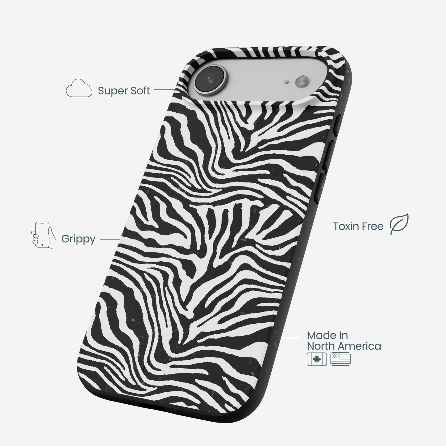 Black Zebra Lines iPhone Air Case