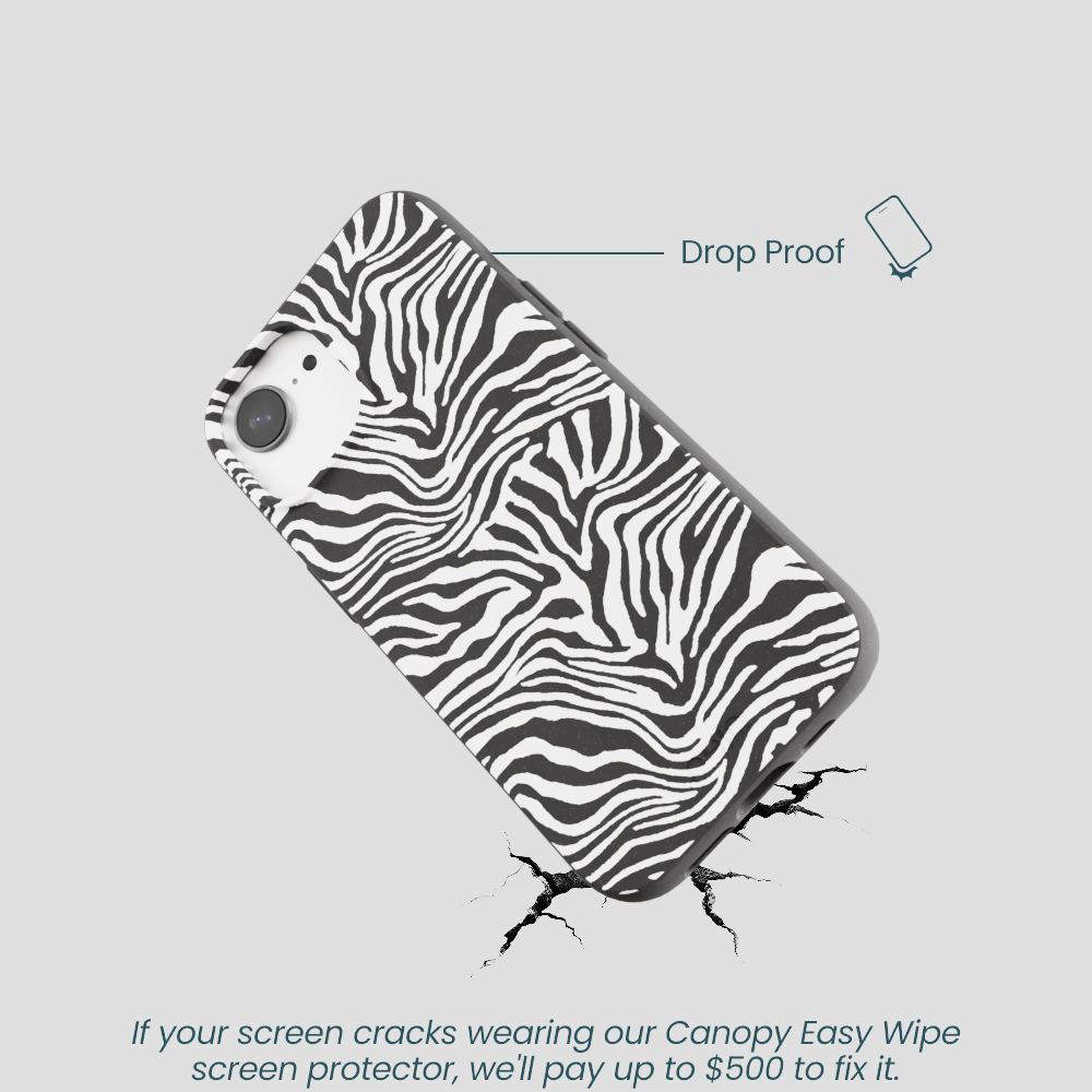 Black Zebra Lines iPhone 16e/17e Case