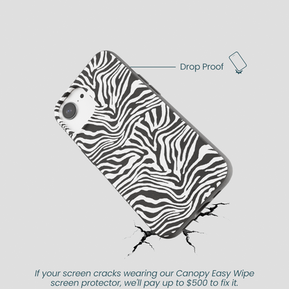 Black Zebra Lines iPhone 16e/17e Case