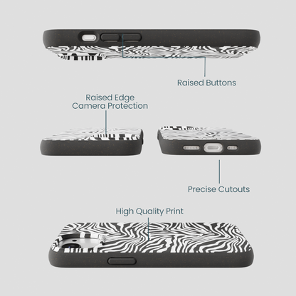 Black Zebra Lines iPhone 16e/17e Case