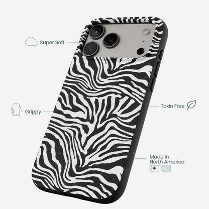 Black Zebra Lines iPhone 17 Pro Max Case