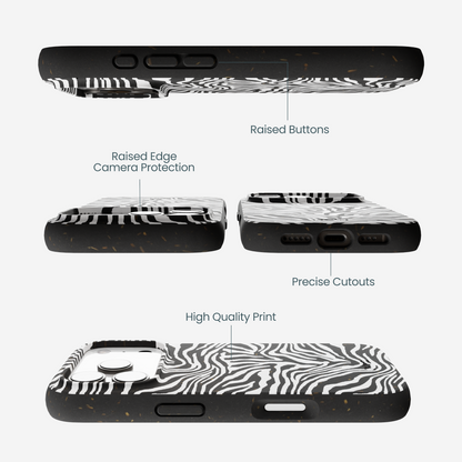 Black Zebra Lines iPhone 17 Pro Case