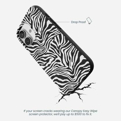 Black Zebra Lines iPhone 17 Case