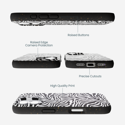 Black Zebra Lines iPhone 17 Case