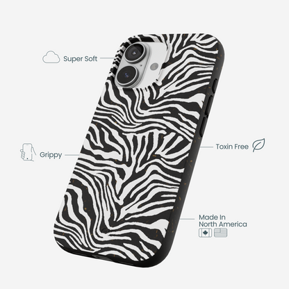 Black Zebra Lines iPhone 17 Case
