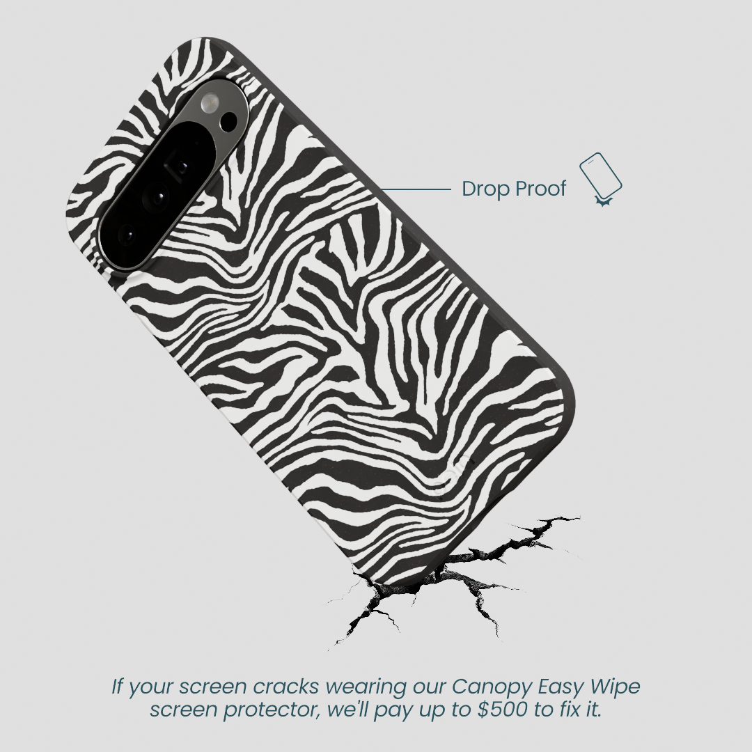Black Zebra Lines Google Pixel 10 Pro XL Case