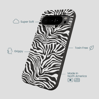 Black Zebra Lines Google Pixel 10 Pro XL Case
