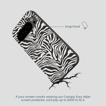 Black Zebra Lines Google Pixel 10/10 Pro Case