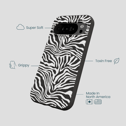 Black Zebra Lines Google Pixel 10/10 Pro Case