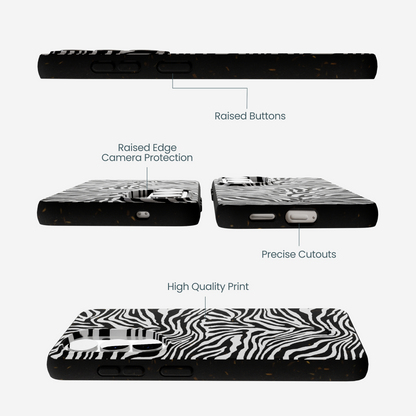 Black Zebra Lines Samsung Galaxy S26 Case