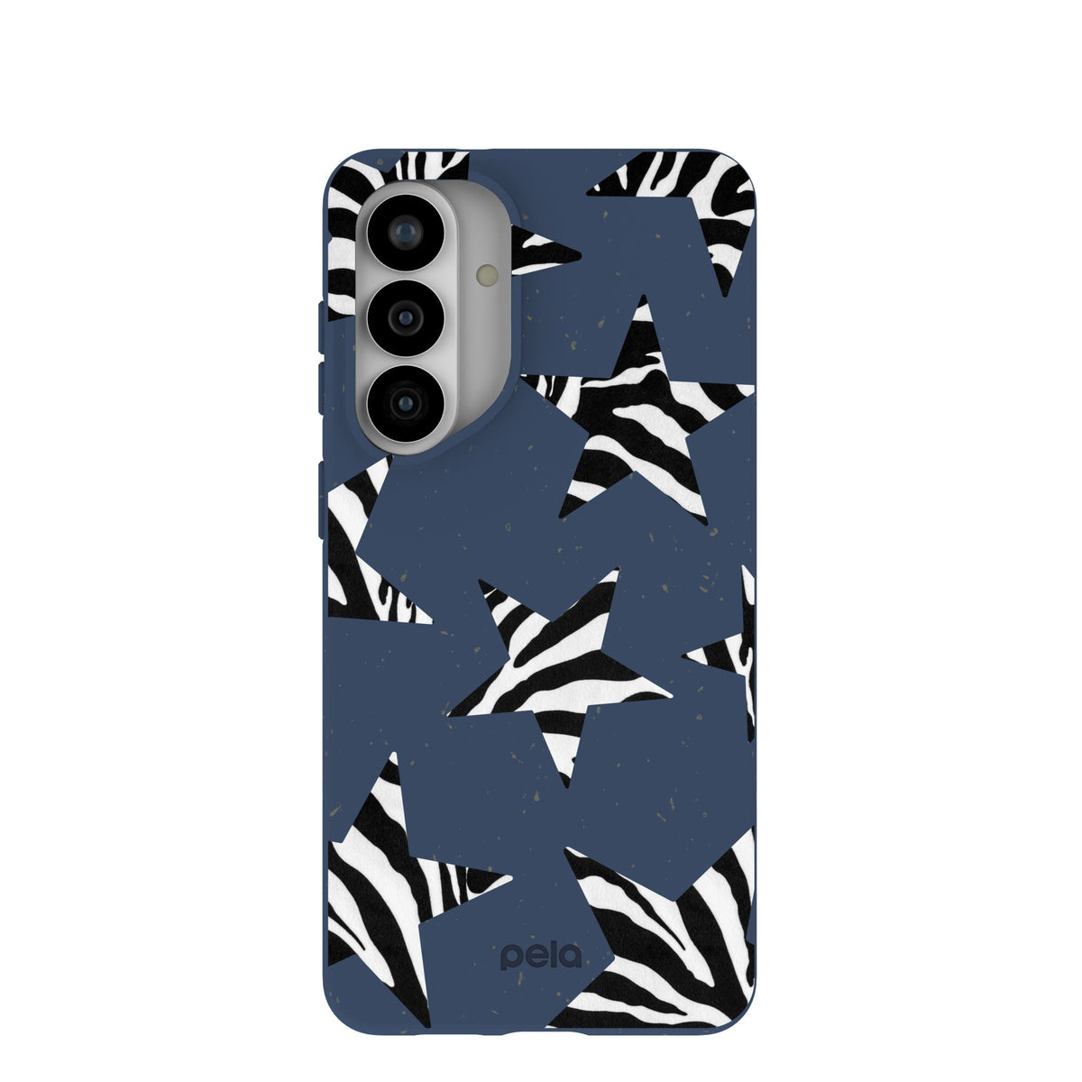 Navy Blue Zebra Stars Samsung Galaxy S26+(Plus) Case