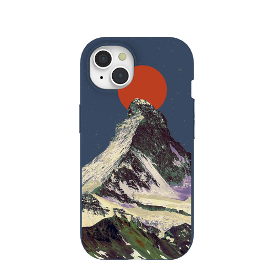Navy Blue Zenith Sun iPhone 15 Case