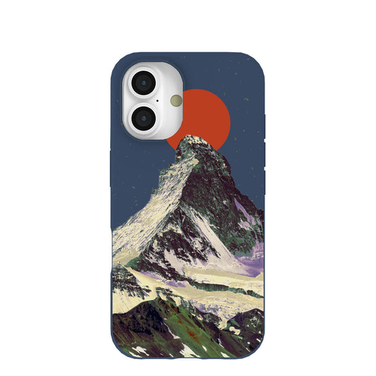 Navy Blue Zenith Sun iPhone 16 Case
