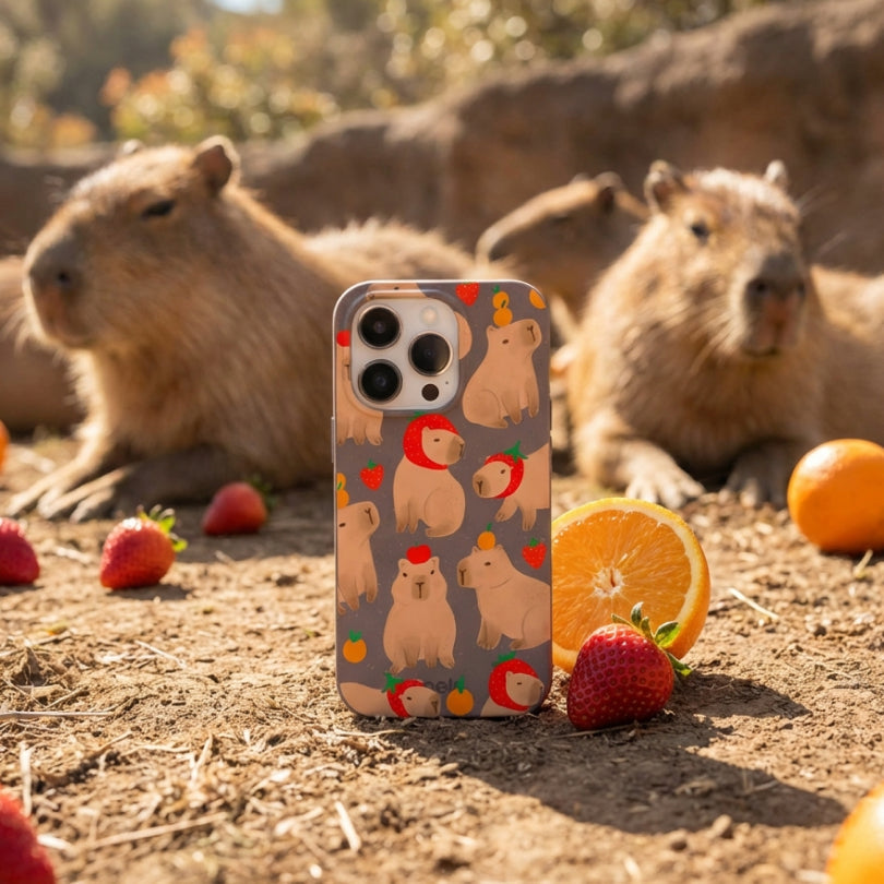 Chocolate Brown Sweet Capybaras Samsung Galaxy S26+(Plus) Case