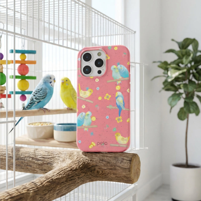 Bubblegum Pink Budgie Daydream Google Pixel 10/10 Pro Case